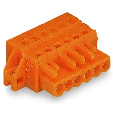 1-conductor female plug; clamping collar; 2.5 mm²; Pin spacing 5.08 mm; 11-pole; 2,50 mm²; orange Wago Nu rata