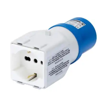 Adaptor industrial IP44 - SOCKET-OUTLET 2P+E 16A 230V ac 50/60HZ - 1 PLUG 2P+E 10/16A DUAL AMP (P30/P17) Gewiss Livrare rapidă