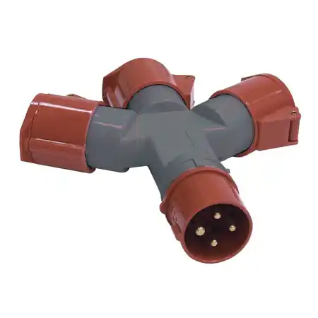 Adapter the three-beam TS1013-214 3P+PE 16A 380V IP44 Iek Livrare rapidă