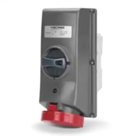 Ultima șansă Priza interblocabila32A 3P+E 6h 380-415V 50Hz 60Hz 130X260MM terminal cu surub Cu interblocaj mecanic Scame