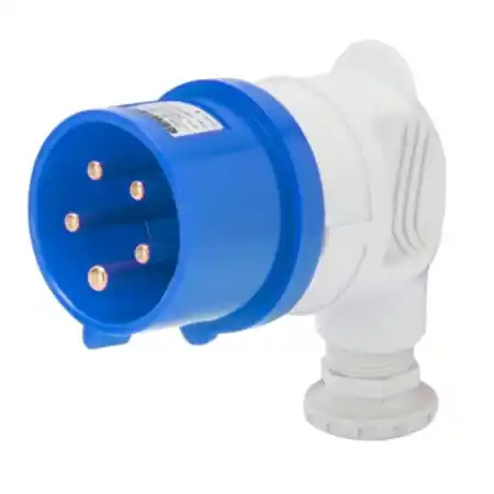 Ultima șansă Stecher fisa industriala 90°- IP44 - 3P+E 32A 200-250V 50/60HZ - BLUE - 9H - Strangere cu surub Gewiss