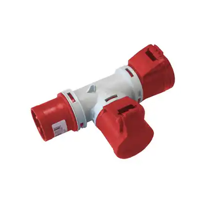 Ultima șansă EC690 ADAPTOR 1 PLUG/2SOCKETS 3P+E 16A IP44 Elmark