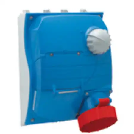 ULYSSE SWITCHED Priza din fibra cu interblocaj mecanic AND EN50022 RAIL 63A 3P+N+E 380-415V 50-60HZ 6H Palazzoli Livrare expres