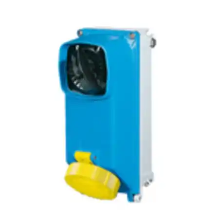 ALUPRES SWITCHED Priza din aliaj aluminiu cu interblocaj mecanic si suport fuzibil 16A 3P+N+E 100-130V 4H 50-60HZ IP67 Palazzoli Cumpără online