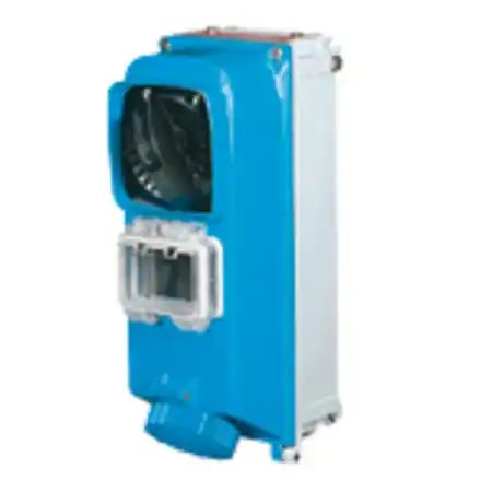 ALUPRES SWITCHED Priza din aliaj aluminiu cu interblocaj mecanic AND EN50022 RAIL 63A 2P+E 200-250V 50-60HZ 6H IP55 Palazzoli Disponibil imediat