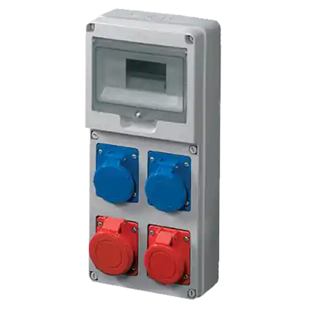 Ultima șansă ORGANIZATOR INDUSTRIAL 2X32A-1P+N+E, 2X16A-3P+N+E IP44 Elmark