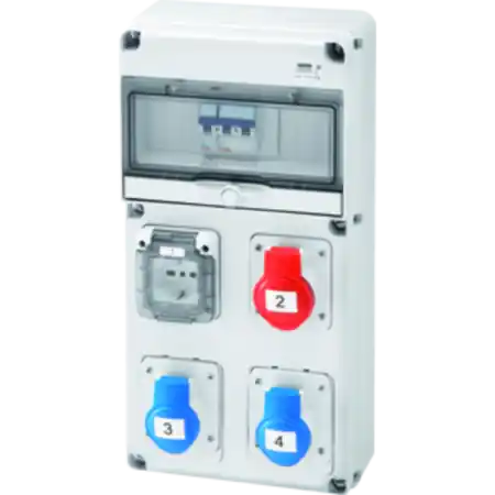 Ultima șansă Organizator de santier Q-DIN 10 ASD - 3 IEC 309-1 SOCKET OUTLET IT / DE - IP44 Gewiss