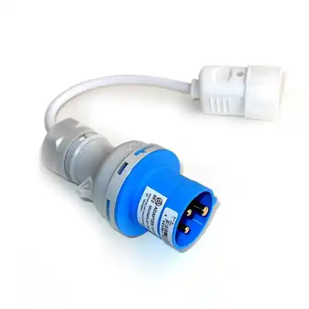 Adaptor fisa 3P - priza schuko SEZ cod SA-1S din fisa 3x16A (230V) in priza schuko (230V) KVD Popular