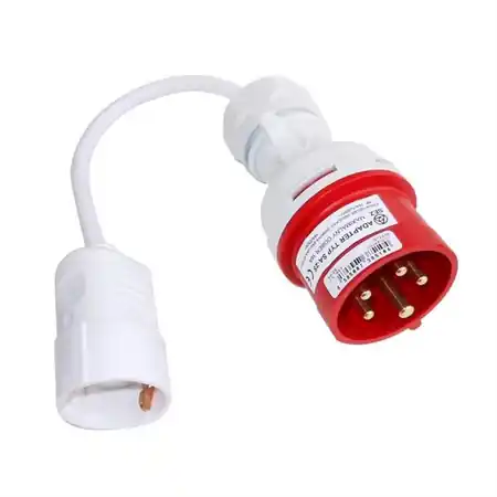 Adaptor fisa 5P - priza schuko SEZ cod SA-2S din fisa 5x16A (400V) in priza schuko 16A (230V) KVD Transport gratuit