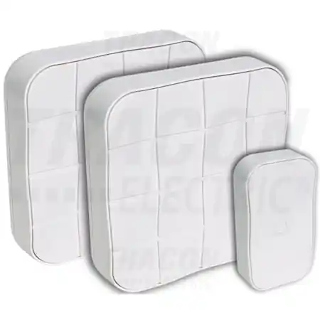 Sonerie fara fir BELLW1-1V2 3×AA, 1×CR2032, IP44, 100m, 10 music Tracon Calitate înaltă