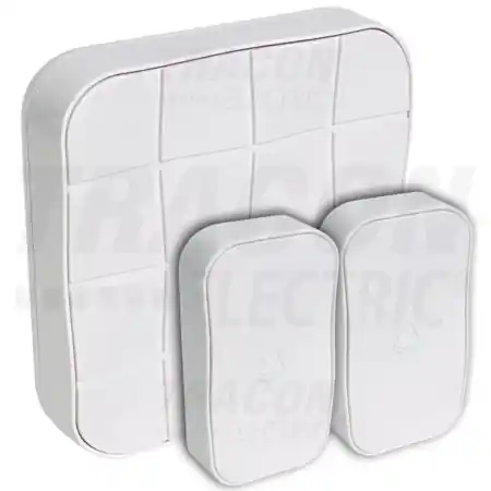 Sonerie fara fir BELLW1-2V1 3×AA, 1×CR2032, IP44, 100m, 10 music Tracon Bestseller