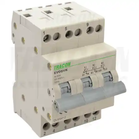 Selector modular SVK3-63 3P, 63A, comutator retea generator Tracon Transport gratuit