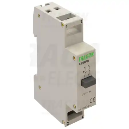 Buton modular EVOPB 230V, 50Hz, 2NO, Ith:16A, AC-14, Ie:6A Tracon Cumpărături sigure