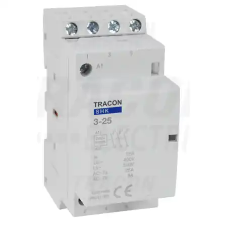 Retur ușor Contactor modular SHK3-25 230V AC, 50Hz, 2 Mod, 3×NO, AC1/AC7a, 25A Tracon