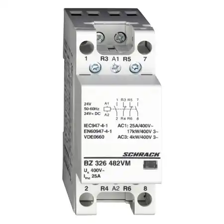 Retur gratuit Contactor modular (2UH) 25A, 2ND+2NI, 24Vca&cc Schrack