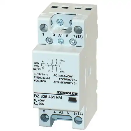 Retur gratuit Contactor modular (2UH) 25A, 4ND, 230Vca&cc Schrack