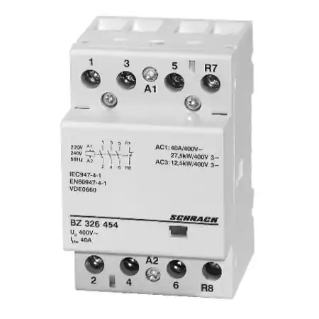 Bestseller Modular contactor 40A 3NO 1NC 230VAC width 3 modules Schrack