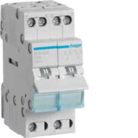 Super ofertă Inversor 2P 25A, 230V I-0-II, pct.comun inf. 2M Hager