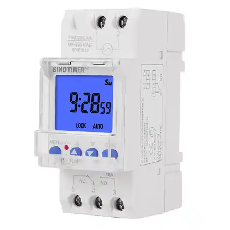 Ceas programator cu siguranta automata incorporata iluminata 230V 16A TM928SKL Sinotimer Ofertă de sezon