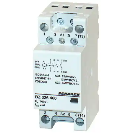 Calitate înaltă Contactor tetrapolar 25A 1ND+3NI 24V Schrack Schrack