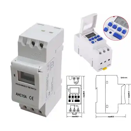 Botric - Ceas programator digital BHC-25A (montaj pe sina / 2module) Moon Preferatul clienților