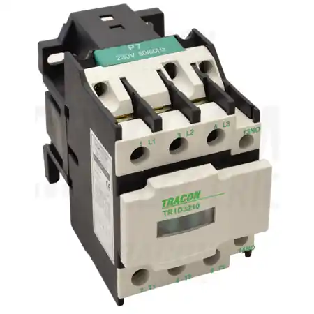 Super ofertă Contactor TR1D3210V7 660V, 50Hz, 32A, 15kW, 400V AC, 3×NO+1×NO Tracon