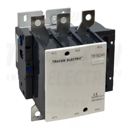 Cel mai bun preț Contactor pentru curenti mari TR1E245V7 660V, 50Hz, 245A, 132kW, 400V AC, 3×NO+1×NO Tracon