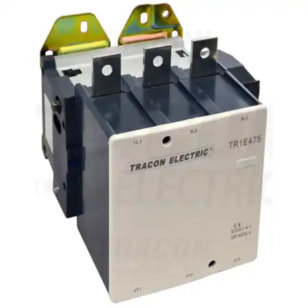 Cel mai bun preț Contactor pentru curenti mari TR1E475 660V, 50Hz, 475A, 250kW, 230V AC, 3×NO+1×NO Tracon