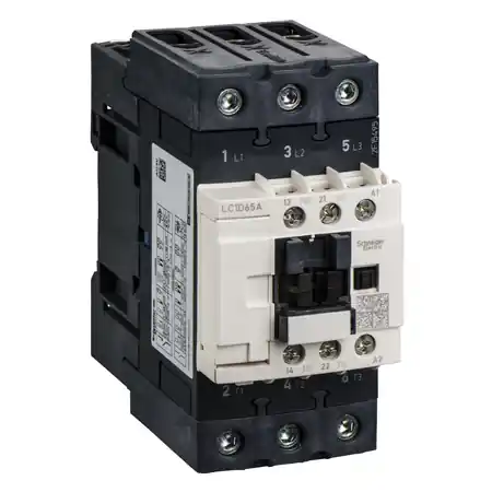 TeSys D contactor - 3P(3 NO) - AC-3 - <= 440 V 65 A - 24 V AC 50/60 Hz coil Schneider Lichidare de stoc