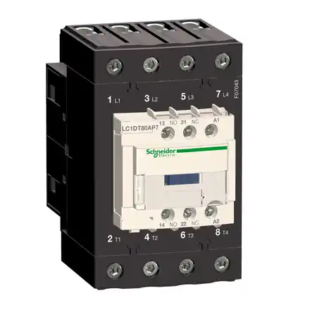 TeSys D contactor - 4P(4 NO) - AC-1 - <= 440 V 80 A - 200 V AC 50/60 Hz coil Schneider Livrare expres