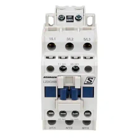 Noutate Contactor 3 poli, CUBICO Clasic, 11kW,25A, 1ND+1NI, 230Vc.a. Schrack