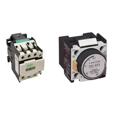 Calitate înaltă Pachet Contactor Electric 12A 660V 5.5kW cu Bloc de Temporizare la Revenire 0.1-30s pentru Automatizari Industriale Tracon