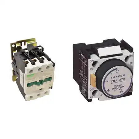 Ultima șansă Pachet Contactor Electric 18A 660V 7.5kW cu Bloc de Temporizare la Revenire 0.1-30s pentru Automatizari Industriale Tracon