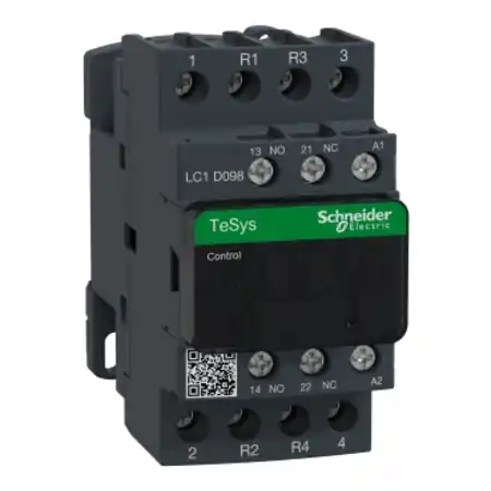 Vezi acum Contactor, TeSys Deca, 4P(2NO+2NC), AC-1, <=440V, 40A, bobina 110V AC 50/60Hz, borna cu clema cu surub Schneider