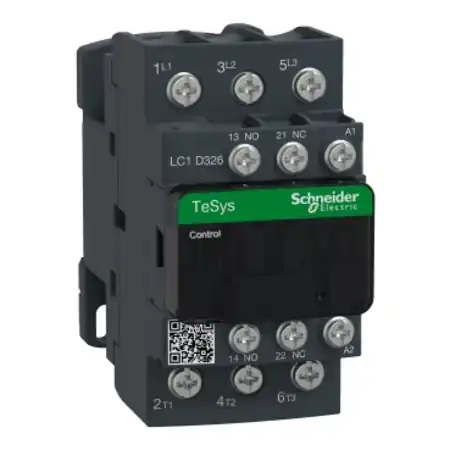 Retur ușor Contactor, TeSys Deca, 3P(3NO), AC-3/AC-3e, <=440V, 32A, bobina 110V AC 50/60Hz, terminale inelare cu borne tip lug Schneider