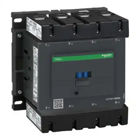 Cel mai vândut Contactor, TeSys Deca, 4P(4NO), AC-1, 440V, 200A, bobina 220V AC 50Hz, borne cu clema cu surub Schneider