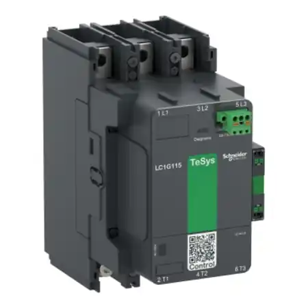 Bestseller Contactor TeSys Giga, 3P (3 NO), AC-3 <= 440V 115A, versiune standard, bobina 48..130V c.a./c.c. Schneider