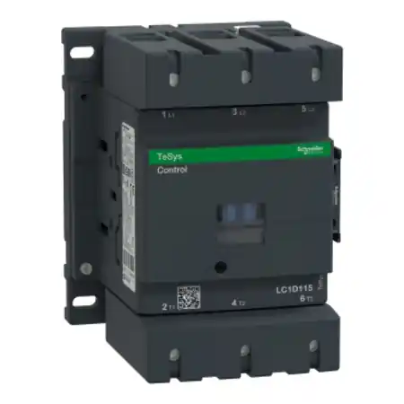 Retur ușor Contactor, TeSys Deca, 3P(3NO), AC-3/AC-3e, <=440V, 115A, bobina 480V AC 50/60Hz, borne cu surub Schneider