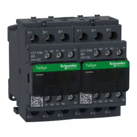 Cel mai vândut TeSys D contactor invers - 3P(3 NO) - c.a.-3 - <= 440 V 38 A - 24 V c.c. bobina Schneider