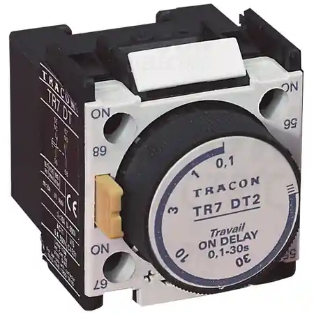 Bloc de temporizare la actionare, pentru contactor TR1D/F TR7DT2 0,1-30sec, 1×NC+1×NO Tracon Ofertă