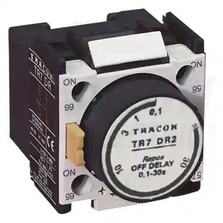 Bloc de temporizare la revenire, pentru contactor TR1D/F TR7DR2 0,1-30sec, 1×NC+1×NO Tracon Ofertă limitată