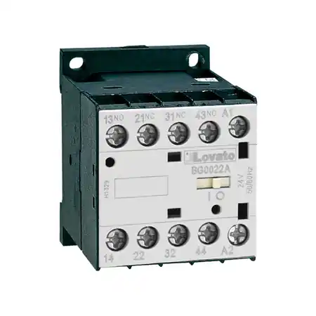 Retur ușor Releu contactor: AC AND DC, BG00 TYPE, AC bobina 50/60HZ, 230VAC, 3NO AND 1NC Lovato