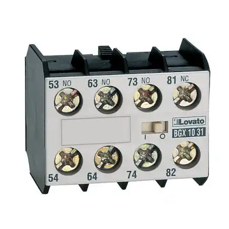 Super ofertă Contact auxiliar. SCREW TERMINALS, FOR BG SERIES MINI-CONTACTORS, 4NC Lovato